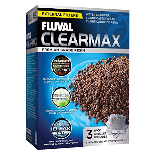 Fluval Clearmax Phosphatentferner, Premium-Harz zur Entfernung von Phosphat, Nitrit und Nitrat, 3 x 100g