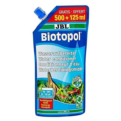 JBL Biotopol, Wasseraufbereiter für Süßwasser-Aquarien, Nachfüllpack, 500+125 ml