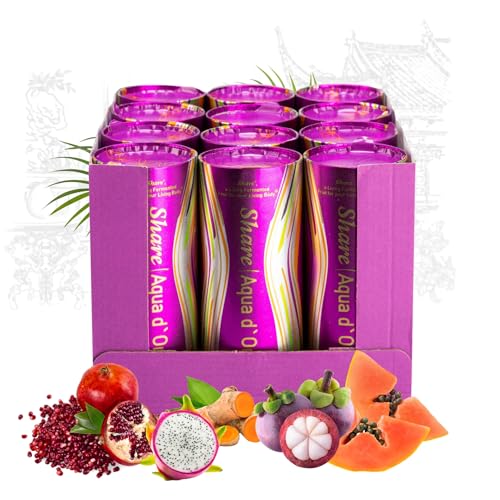 ShareAqua d'Oro Getränk aus den Säften von fermentiertem Obst & Gemüse | Super Food | natürlich | Mikrobiom | Vitaldrink im Alltag, auf Reisen, beim Fasten. Natürlich, einfach, lecker. 12 x 240 ml