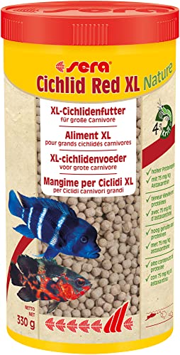 sera Cichlid Red XL Nature 1000 ml (330 g) - Hauptfutter für größere carnivore Cichliden, Futter für Malawi & Tanganjika