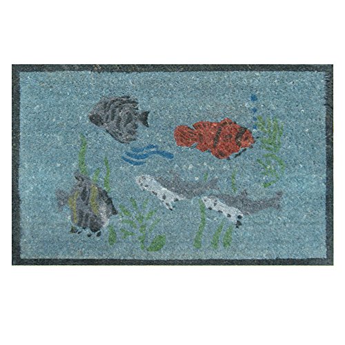 Rubber-Cal 'Aquarium Deko Home Natürliche Kokosfaser Fußmatte, 18 x 30