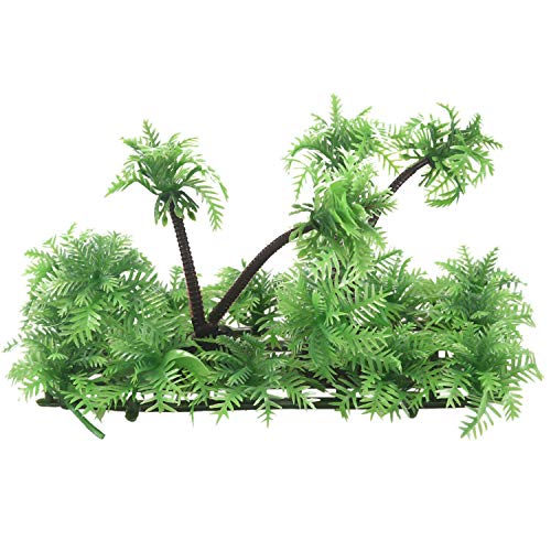 Tlily Künstliche Kokospalme, 3,9 Zoll hoch, für Aquarien, Grün