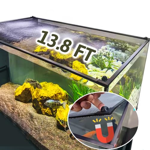 FUYITE Magnetische Fisch-Aquarium-Abdeckung zum Herausspringen von Fischen, 4,5 m