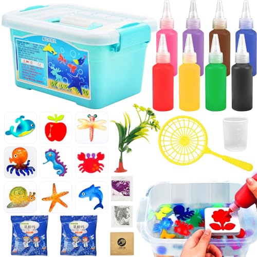 Yizemay 3D Aqua Gelz Kreativ Set, Aqua Gelz Starter Set, Magischer Wasserelfe Magic Water Elf, Wassergel Spielzeug, Handgemachtes Wasserspielzeug für Kinder