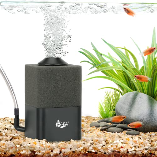 AQQA Aquarium Schwammfilter,Leiser Aquarium Filter für Biologische und Mechanische Filterung,Luftheber Aquarium Innenfilter mit Filtermateria