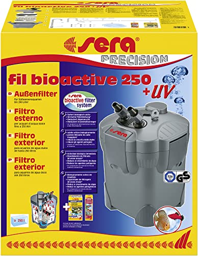 sera fil bioactive 250 + UV - Vielseitige und bedienerfreundliche Außenfilter für Süßwasseraquarien mit UV-C, 1 Stück (1er Pack)