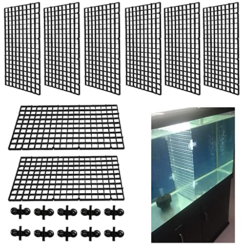 ZDNT 8 Stück Aquarium Trennwand,Aquarium Isolation,Fisch Tank Teiler für Aquarium Unten Box mit 10 Aquarium Divider Saugnap