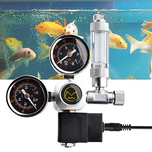 CO2 Druckminderer mit Magnetventil Manometer und Rückschlagventil,Mehrweg Aquarium Magnetventil Blasenzähler W21.8 Interface