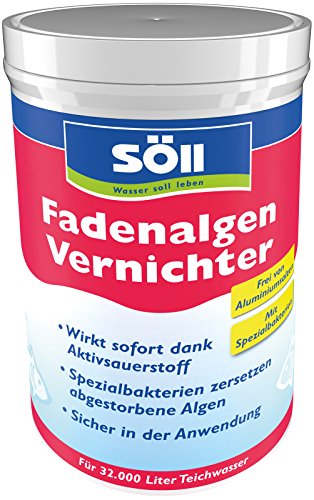 Söll 80599 FadenalgenVernichter mit Aktivsauerstoff 1 kg - hochwirksamer Fadenalgenentferner mit Sofortwirkung vernichtet Fadenalgen im Pflanzenteich Naturteich Schwimmteich Fischteich Koiteich