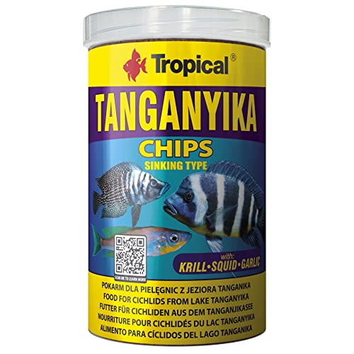 Tropical Tanganyika Chips - Zutatenreiche, sinkende Spezialfutter-Chips für große Tanganjikasee-Cichliden, 1er Pack (1 x 1 l)