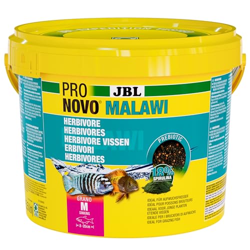 JBL PRONOVO MALAWI GRANO, Hauptfutter für alle Buntbarsche von 8-20 cm, Fischfutter-Granulat, Größe M, 5500 ml