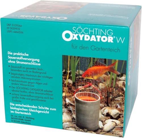 Söchting Oxydator W – Sauerstoffgenerator für Teiche bis 4000L – Effektive Belüftung und Wasseraufbereitung für gesundes Teichwasser & Fischtleben