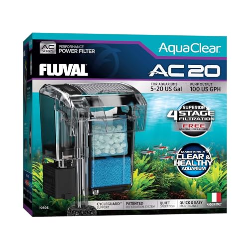 Fluval AquaClear AC20 Rucksackfilter für Aquarium, 379 LPH