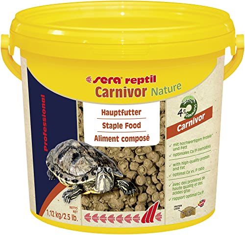 sera reptil Professional Carnivor Nature 3,8 L (1,12 kg) - Das Zweikomponentenfutter für carnivore Reptilien, Wasserschildkröten Futter, 3.8 l (1er Pack)