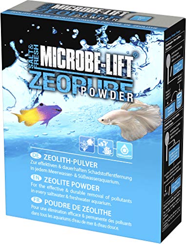 MICROBE-LIFT Zeopure Powder - Zeolith-Pulver für kristallklares Wasser, entfernt Schadstoffe, Süß- und Meerwasser Aquarium, 500ml / 250g