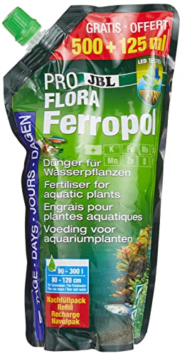 JBL PROFLORA Ferropol 2305000, Pflanzendünger für Süßwasser-Aquarien, Nachfüllpack, 500+125 ml