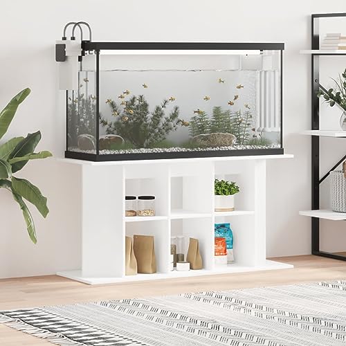 Festnight Aquarium Unterschrank Aquarium Tisch Aquarienschrank Terrarium Schrank Aquarium für Aquaristik Aquariumständer Weiß 120x40x60 cm