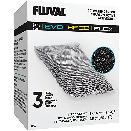 Fluval Aktivkohle Filtereinsatz, geeignet für Flex 34 L, 57 L und 123 L sowie die Spec 1, 3 und 5 Aquarien