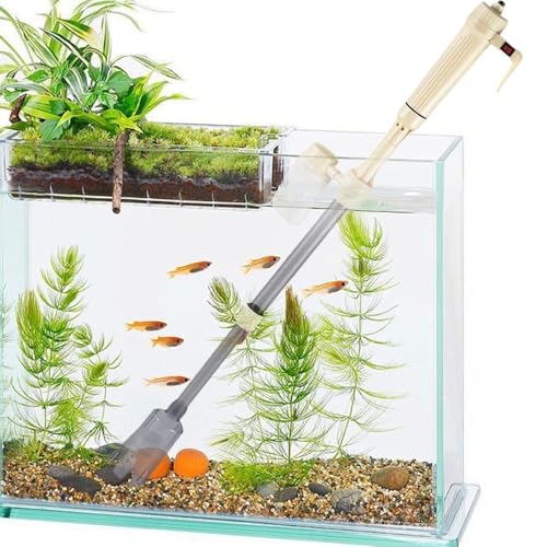 Zebbyee Aquarium Mulmsauger Elektrisch, Kies Reiniger Siphon Staubsauger, Automatische Aquarium Sauger, Fischbecken Wasserwechsel Pumpe für Aquarium Reinigung, Filtern