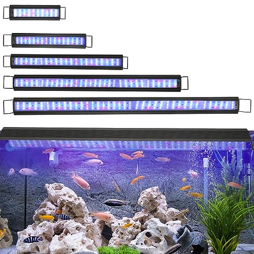 Sonnewelt 18W LED Aquarium Beleuchtung, RGB Spectrum Aquarium Lampe für 45-70cm Wasserpflanzen und Süßwasser-Aquarien, Dimmbare
