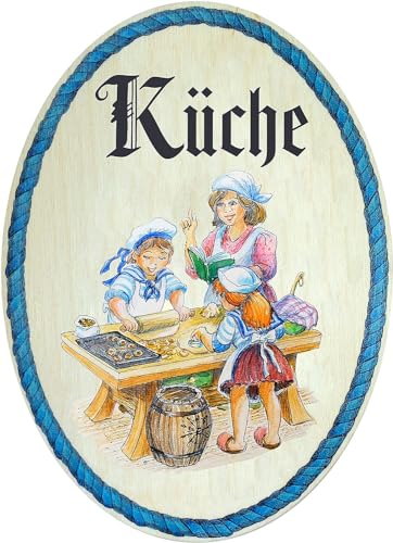 Kaltner Präsente Geschenkidee - Geschenkartikel Deko Türschild im Antik Design Dekoartikel Küche (18 x 13 cm) Mehrfarbig