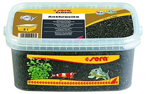 sera Gravel Anthracite 1-3 mm 3.000 ml - Anthrazitfarbener Naturkies (Ø 1 - 3 mm) für alle Süß- und Meerwasseraquarien