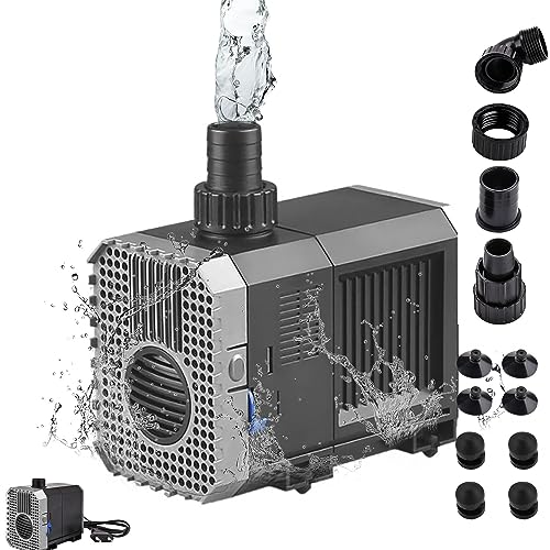 EXLECO Aquarium Förderpumpe 1500L/H 25Watt Tauchpumpen Wasserpumpe Fontäne Pumpe Eco Filterpumpe Aquariumpumpe Brunnen PumpeCHJ-1500