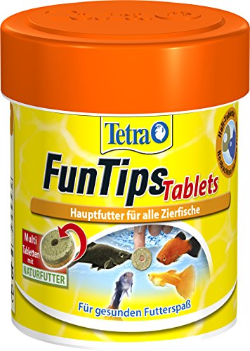 Tetra FunTips Tablets - an der Aquarium-Scheibe haftende Futtertabletten, optimal zum Beobachten der Fische geeignetes Fischfutter, 75 Tabletten