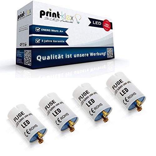Print-Klex GmbH & Co.KG 4x LED Starter für LED Leuchtstoffröhre LED Röhrenlampe T5 G5 / T8 G13 Starterset