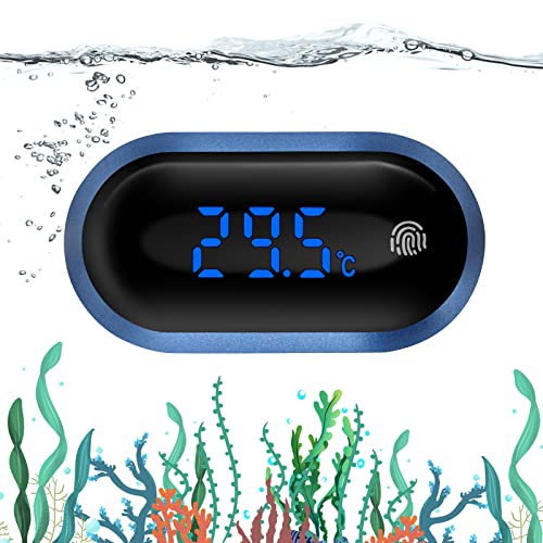 EEEKit Aquariumthermometer, Digitaler LED-Touchscreen, Hohe Präzision, Für Süß- und Salzwasseraquarien, Reptilien