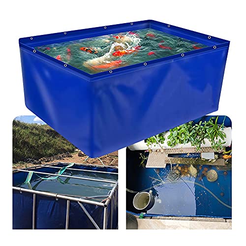 Tragbarer PVC-Canvas-Teich für Koi und Goldfische, Blau, 3 x 2 x 1 m