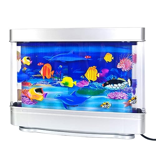 TOGETDREAM Künstliche Tropische Künstliche Fische Lampe, Tropische Fische Kleines Aquarium Dekorative Lampe Künstlich Aquarium Für Heim Schlafzimmer Desktop Dekoration, Geschenk Für Kinder