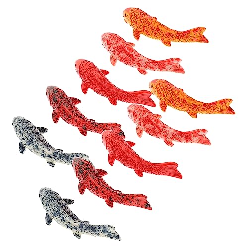 Outanaya Künstliche Goldfischmodelle 5 Stück Künstliche Fische Zubehör Kunsthandwerk Fünf Farben Bonsai-Dekorationen Aquarium-Behälter Koi-Fische Winzige Schwimmende Fischstatuen