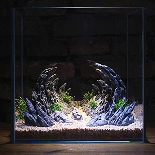 YZHZOM 'Soul Valley Aquarium deko Set, enthalten 7-teilige Harz Imitation Stein, Aquarium-Dekoration Harz Aquarium deko groß