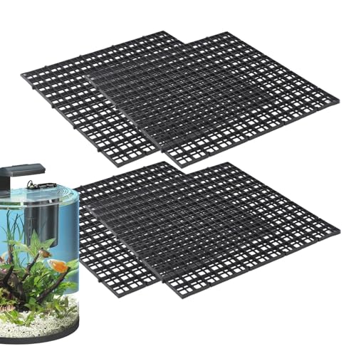 Aquariumabdeckung - Abdecknetz für Aquarium 4 Stück | Aquariumdeckel | Abdecknetz für Aquarium | Netz für Aquarium transparent | Filterplatte für Aquarien