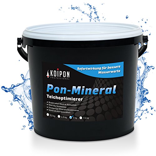 KOIPON Pon-Mineral 3 kg Teichwasseraufbereiter zur Teichpflege mit hochwertigen Teichmineralien und Nitritsenker zur Teichreinigung