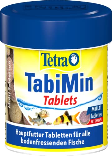 Tetra Tablets TabiMin - Tabletten Fischfutter für alle Bodenfische, z.B. Welse, Schmerlen oder bodengründelnde Barben, 120 Tabletten Dose