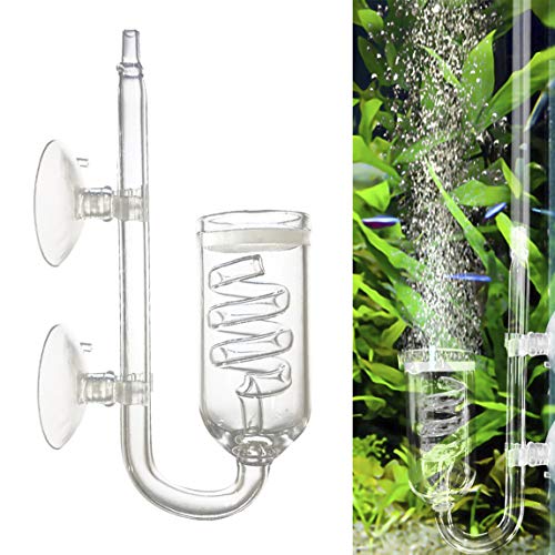 IAFVKAI CO2 Diffusor Spiral CO2 System Zerstäuber Diffusor mit 2X Saugnapf für Aquarium Pflanzen Tank Zubehör