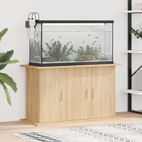 Homgoday Aquariumständer Aquarium Unterschrank Aquarium Tisch Aquarien Schrank Aquarienunterschrank Terrarium Schrank Sonoma-Eiche 101x41x58 cm Holzwerkstoff