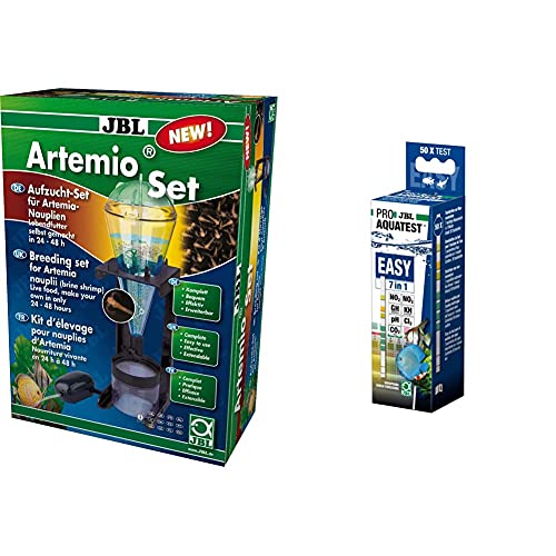 JBL Artemio Set Aufzucht-Set für Lebendfutter (komplett), 61060 & Aquarienwasser-Teststreifen, 50 Teststreifen, PROAQUATEST Easy 7in1