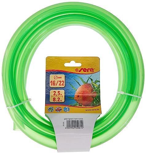 sera 16/22 Schlauch grün 2,5 m - Schauch fürs Aquarium - Flexible Schläuche in verschiedenen Durchmessern, Längen und Farben