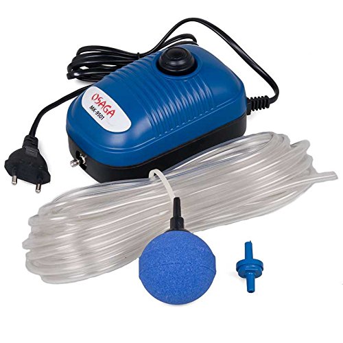 OSAGA MK-Serie Teich- und Aquariumbelüfter - Set mit regelbarer Luftpumpe, komplett Set (SET MK-9501)