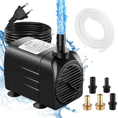 25W 2000L/H Aquarium Pump, Water Pump, Submersible Pump, Conveyor Pump, Aquarium Pump, Fountain Pump for Aquarium, Pond, Garden and Hydroponic System, Black PX-025 (no light)