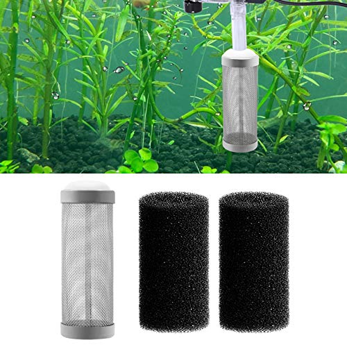 IAFVKAI Aquarium Filter Guard 12mm Edelstahl Zufluss Einlasskorb Mesh Garnelenschutz für Aquarium Perkolator mit Fischvorfilter Einlass Schwammabdeckung