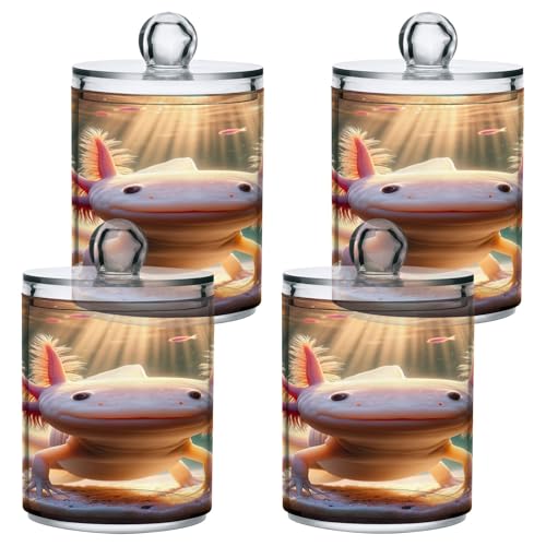 GAIREG Axolotl Unterwasserbehälter, Apothekergläser, Rosa, 4 Stück