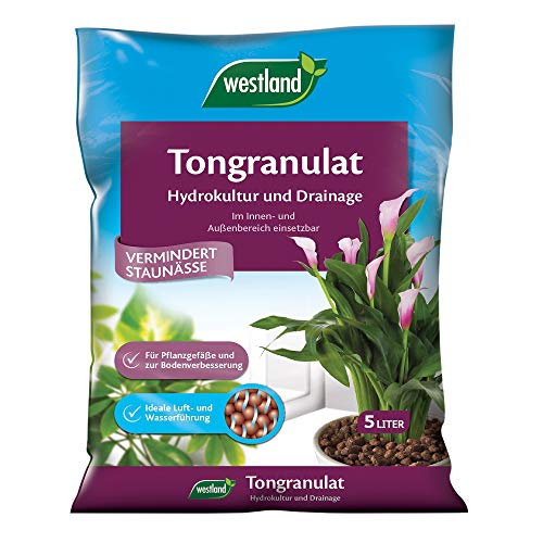 Westland Tongranulat, 5 l – Pflanzgranulat ideal für Hydrokultur, Drainage Substrat ohne chemische Zusätze, für Innen- und Außenbereich, ton