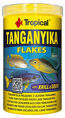 Tropical Tanganyika Flockenfutter Tanganyikaseecichliden, Tanganjika, 1er Pack (1 x 1 l)