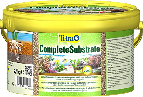 Tetra Complete Substrate - nährstoffreicher Bodengrund mit Langzeit-Dünger für gesunde Pflanzen, zur Neueinrichtung des Aquariums (Substratschicht unter dem Kies), 2,5 kg Eimer