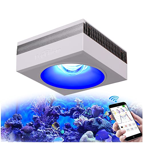 PopBloom RL90 WiFi Led Aquarium Beleuchtung 100W, Smart-APP Control Meerwasser Aquarium led volles Spectrum Aquarium Lampe für Reef Coral SPS/LPS Fischaquarium, APP unterstützt Deutsch