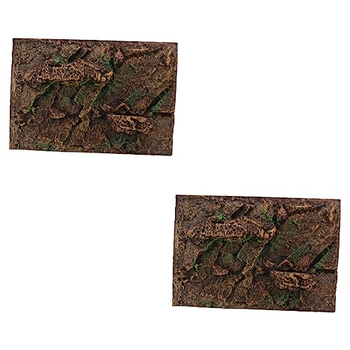 ELEOUTI 2 STK Klettern Pet Box Hintergrundbrett Terrarienhintergrund Reptilienhintergrundpapier Hintergrund des Schlangenpanzers 3D-hintergrundbilder Terrarium-dekor Leopardendekor Coffee